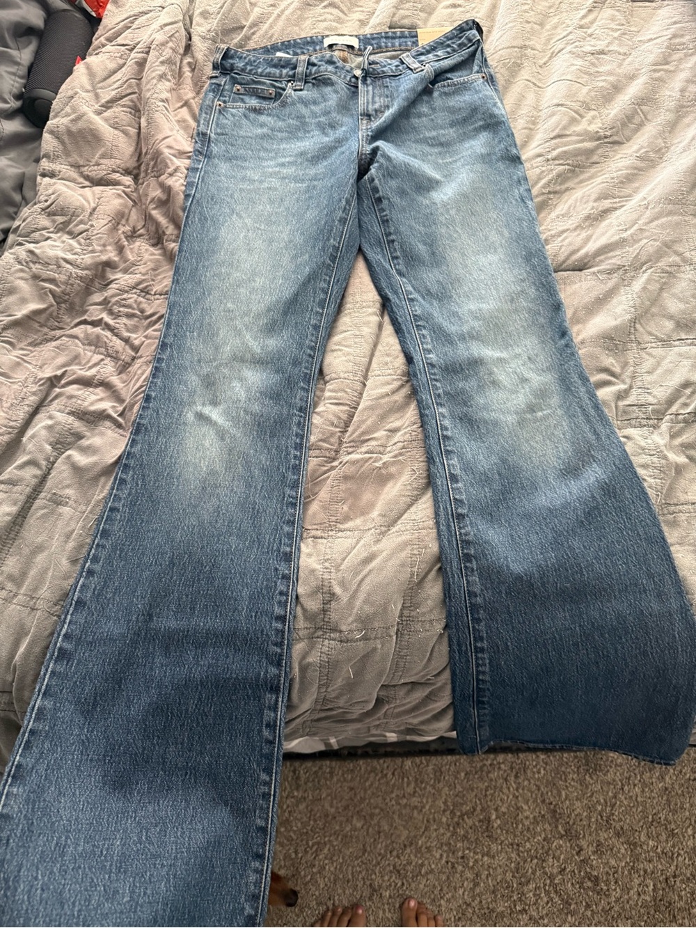 PacSun Women's Blue Flare Jeans - Light to Mid Wash